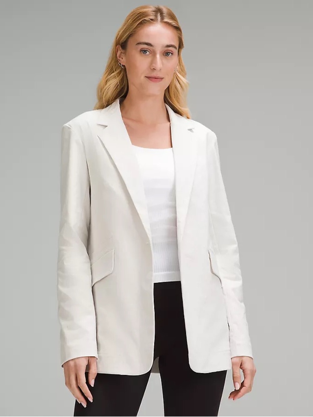 Lululemon Relaxed Fit Twill Blazer - Bone, Size M